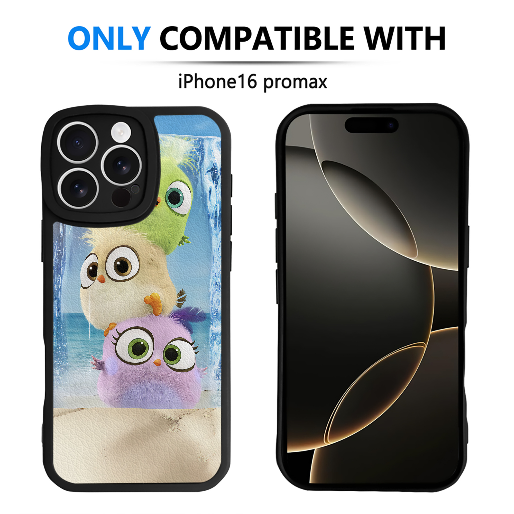（画像用） Angry Birds アングリーバード 【iPhone 16シリーズ対応】シリコンスマホケース（レザー調） 材質：シリコン